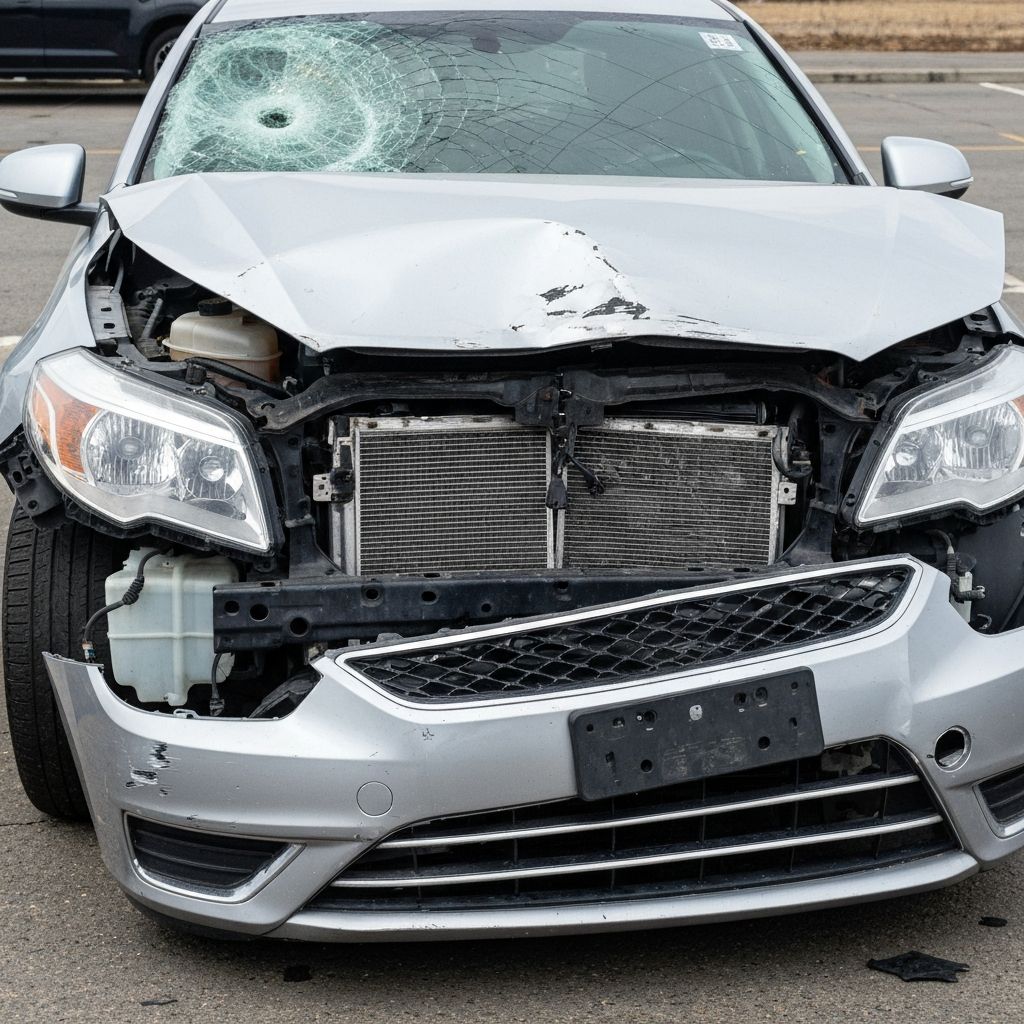 Front End Collision Repair before